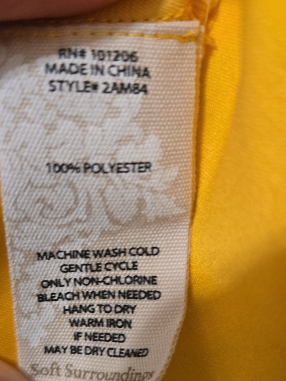 Soft Surroundings Bright Golden Floral Satin Tunic - Picture 12 of 14